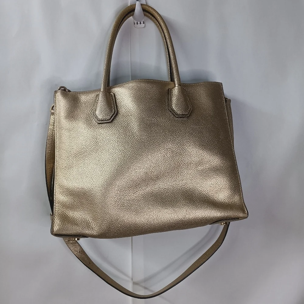 Michael Kors Gold Leather Tote Bag